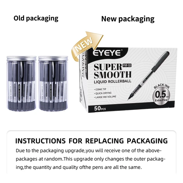 Alt view image 7 of 7 - Black Pens Pack of 50, 0.5mm Extra Fine Point Roller Ball Pen Back to School Essential, Quick Drying Liquid Ink Rollerball Pen Fine Point Smooth Writing Pen for Journaling Office Supplies