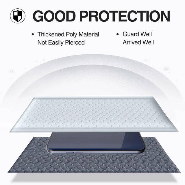 Alt view image 5 of 7 - Bubble Mailers 4x8" White 50 Pack Usable Size 4x7" Padded Envelopes Opaque Self Seal Adhesive Waterproof Boutique Padded Envelopes for Jewelry Makeup Small Bubble Mailers for Trading Cards #000