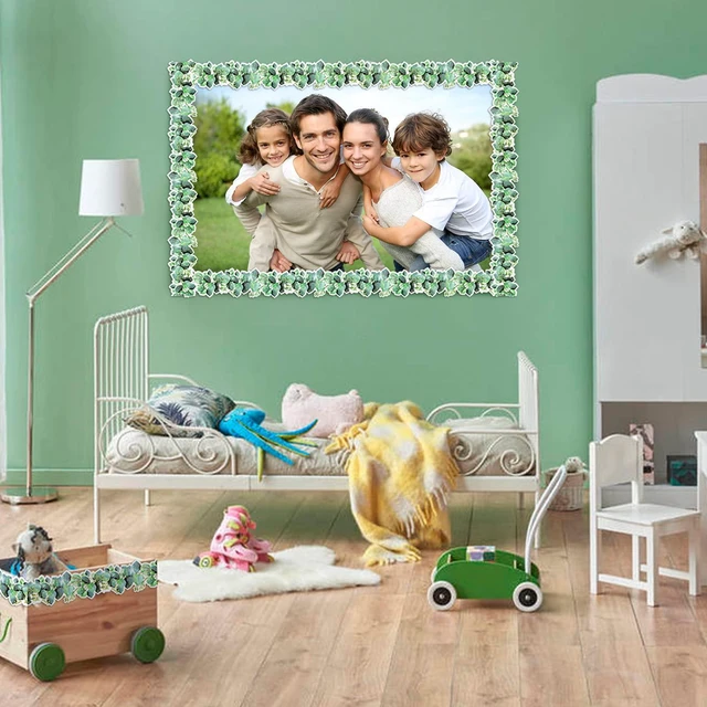 Alt view image 6 of 7 - 98Ft Eucalyptus Green Bulletin Board Borders Classroom Border Trim Die-Cut Greenery Border Decor for Chalkboard, Desks, Photo Wall Display, Back to School Decor for Home, Classroom & Office