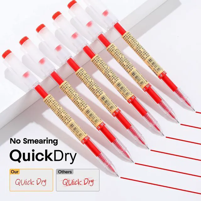 Alt view image 4 of 7 - Japanese Style Red Gel Ink Pens, 0.35mm Extra Fine Point, No Smudge Quick Drying, Japanese Ink Pen for Journal Planners, Thin Notebook Paper, Office School Supplies, 24 Pack, Writing Drawing