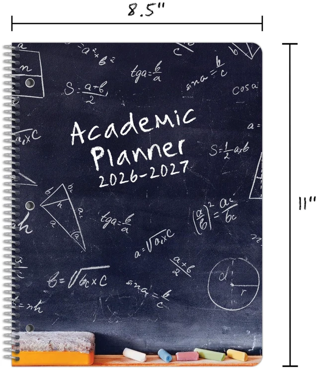 Alt view image 5 of 7 - Student Planner 2026-2027 Middle & High Matrix, 8.5" x 11" Kids Planner, Large, With Subject Blocks, Monthly Planning, Now - June 2027, High Quality Paper, 144 Full Color Pages