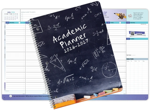 Alt view image 7 of 7 - Student Planner 2026-2027 Middle & High Matrix, 8.5" x 11" Kids Planner, Large, With Subject Blocks, Monthly Planning, Now - June 2027, High Quality Paper, 144 Full Color Pages