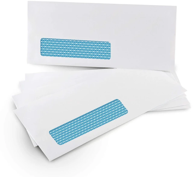 Alt view image 2 of 6 - #10 Single Window Mailing Envelopes Letter Size, Self Seal, 500 Count Single Left Window, Security Tint, Quick-Seal Closure, 24 LB Paper, 4-1/8 x 9-1/2 in, 500 Count, Easy-Read Window