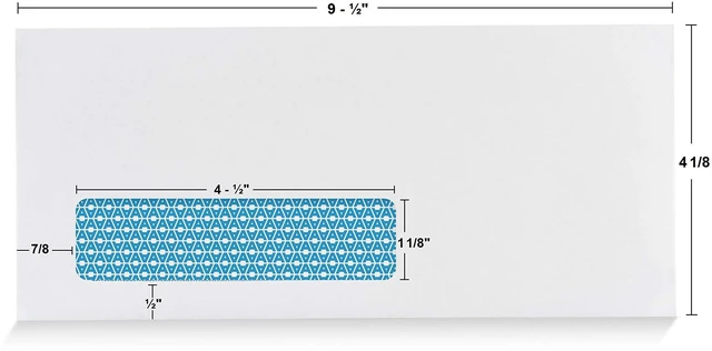 Alt view image 3 of 6 - #10 Single Window Mailing Envelopes Letter Size, Self Seal, 500 Count Single Left Window, Security Tint, Quick-Seal Closure, 24 LB Paper, 4-1/8 x 9-1/2 in, 500 Count, Easy-Read Window
