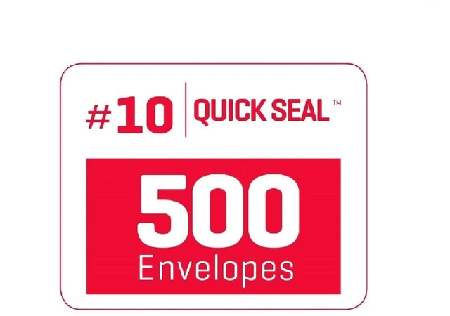 Alt view image 5 of 6 - #10 Single Window Mailing Envelopes Letter Size, Self Seal, 500 Count Single Left Window, Security Tint, Quick-Seal Closure, 24 LB Paper, 4-1/8 x 9-1/2 in, 500 Count, Easy-Read Window