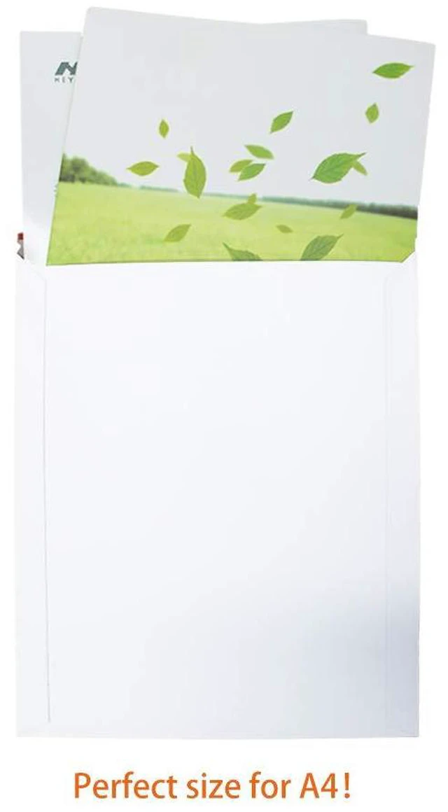 Alt view image 4 of 6 - 100 Pack 9X12 inch Self Seal Photo Document Mailers Stay Flat White Cardboard Envelopes White Photography Mailersfor CD, Photos, Document