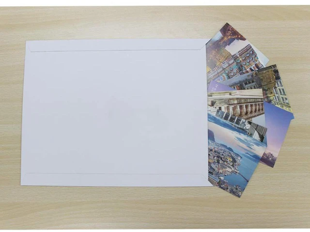 Alt view image 5 of 6 - 100 Pack 9X12 inch Self Seal Photo Document Mailers Stay Flat White Cardboard Envelopes White Photography Mailersfor CD, Photos, Document