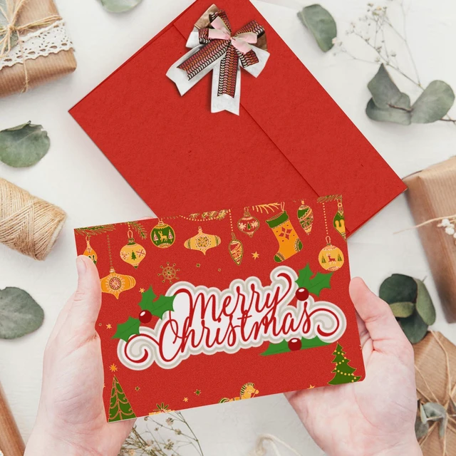 Alt view image 7 of 7 - Red 5x7 Envelopes 100 Pack, 5.25 x 7.25 in, 120 GSM A7 Self Seal Printable Invitation Envelopes for 5x7 Cards, Christmas, Birthday, Engagement, Anniversaries