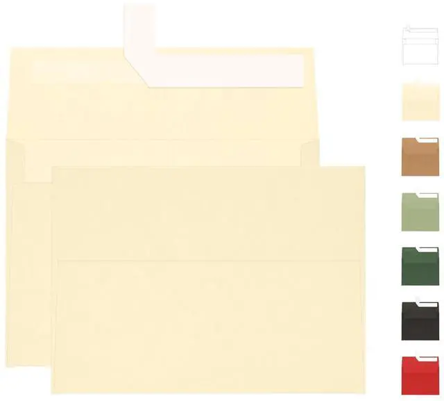 Main image of A7 Ivory Envelopes 100 Pack, 5.25 x 7.25 in, 120GSM 5x7 Self Seal Cream Envelopes for Invitation, 5x7 Cards, Wedding, Graduation, Mailing