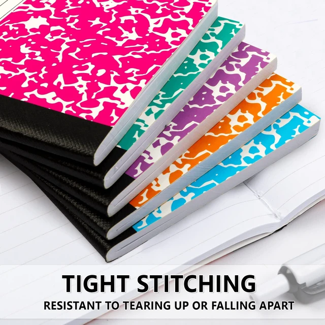 Alt view image 5 of 7 - Mini Composition Notebook, Cute 30 Pack 5 Pastel Colors Narrow Ruled Mini Composition Books Bulk, Small Pocket Marble Journal Notebooks for Kids Students College, Pocket Size 4.5 x 3.25 in