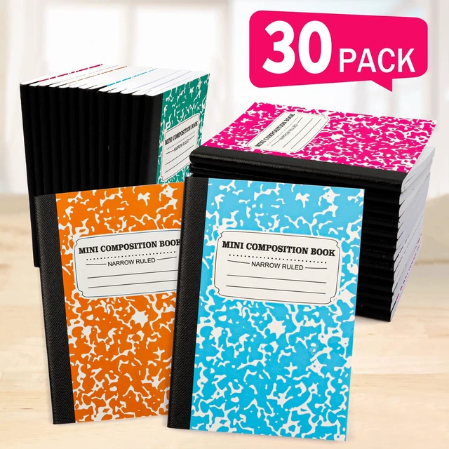 Alt view image 4 of 7 - Mini Composition Notebook, Cute 30 Pack 5 Pastel Colors Narrow Ruled Mini Composition Books Bulk, Small Pocket Marble Journal Notebooks for Kids Students College, Pocket Size 4.5 x 3.25 in