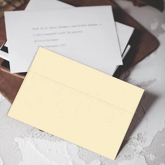 Alt view image 3 of 7 - A7 Ivory Envelopes 100 Pack, 5.25 x 7.25 in, 120GSM 5x7 Self Seal Cream Envelopes for Invitation, 5x7 Cards, Wedding, Graduation, Mailing