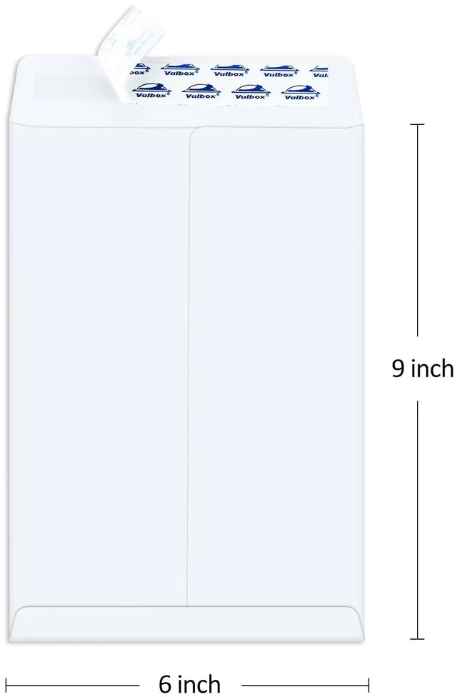 Alt view image 2 of 6 - 6x9 Self Seal Security Catalog Envelopes 250 Count Small White Envelopes for Mailing, Storage and Organizing