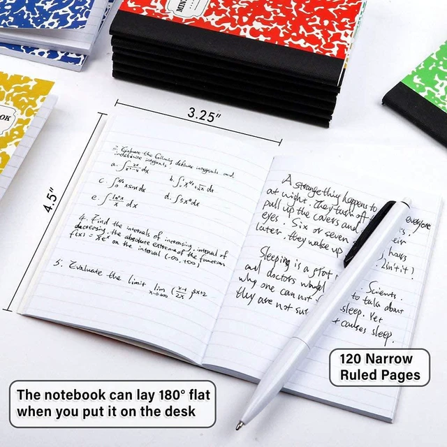 Alt view image 2 of 7 - Composition Notebook, Mini Sized 30 Pack 5 Colors Narrow Ruled Mini Composition Books Bulk, Small Pocket Marble Cute Journal Notebooks for Kids School Home Office, Pocket Sized 4.5 x 3.25 in