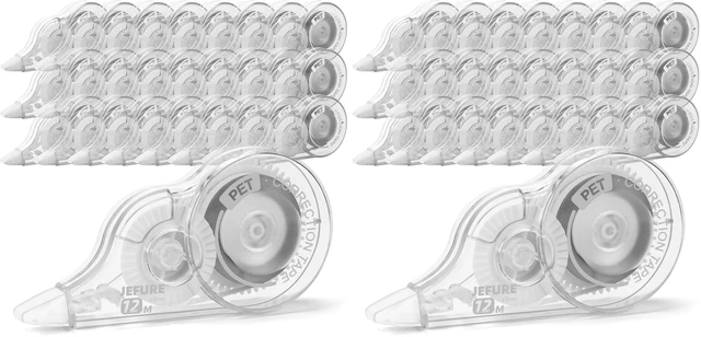 Main image of 30 Pcs Correction Tape, 39.4 Ft White Wrong Out Tear-Resistant Bulk, Instant Corrections Easy To Use Applicator for School, Office, Note Taking, Journal (Tape Width 0.2 in, Clear) (Pack of 2)