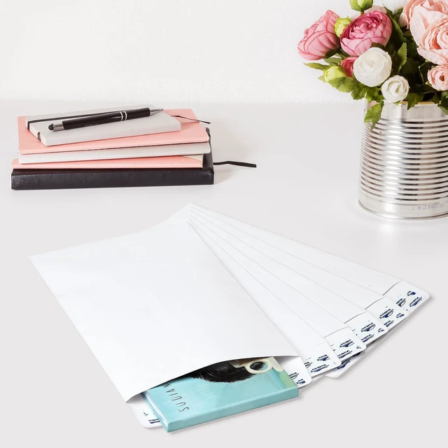 Alt view image 6 of 6 - 6x9 Self Seal Security Catalog Envelopes 250 Count Small White Envelopes for Mailing, Storage and Organizing