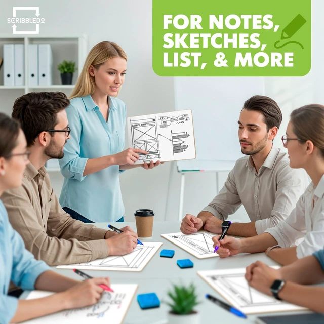 Alt view image 6 of 7 - Small Dry Erase Whiteboards for Students, 6 Pack 9 x 12 Double Sided, 6 Board & 6 Erasers, Homeschool Whiteboard Set for Kids and Teachers, Easy to Clean No Ghosting