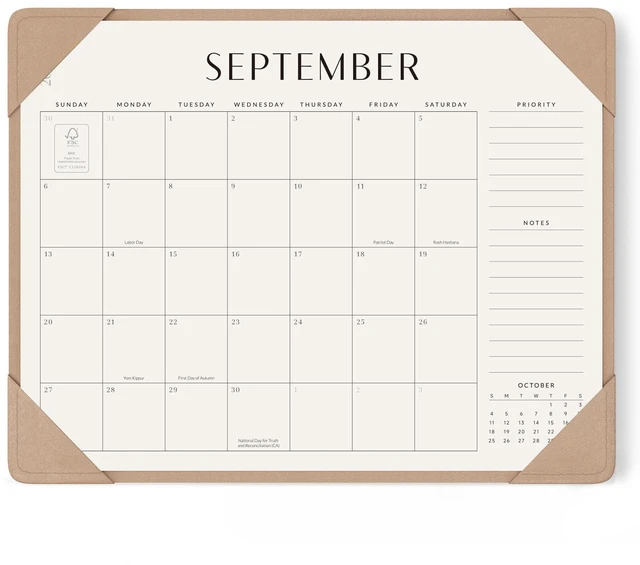 Main image of Desk Calendar 2026-2027 with Protective Mat, Academic Desk Calendar Desk Pad Calendar From July 2026 to December 2027, Large 22x17 inch, Desk Blotter Calendar for Home, Office