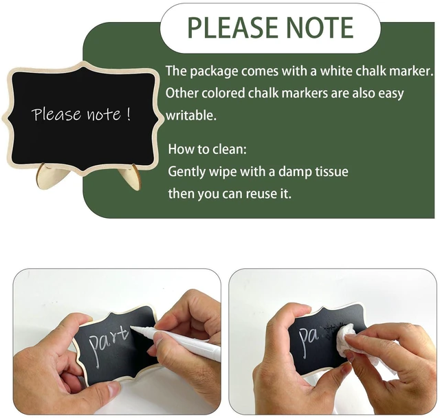 Alt view image 4 of 6 - 24 PCS Mini Chalkboard Signs with Stand,Food Labels for Party Buffet, Food Tag/Name Card for Wedding Table, Name Tag Drink Labels Taco/Candy Bar/Bake Sale Food Sign, Catering Supplies Buffet Display