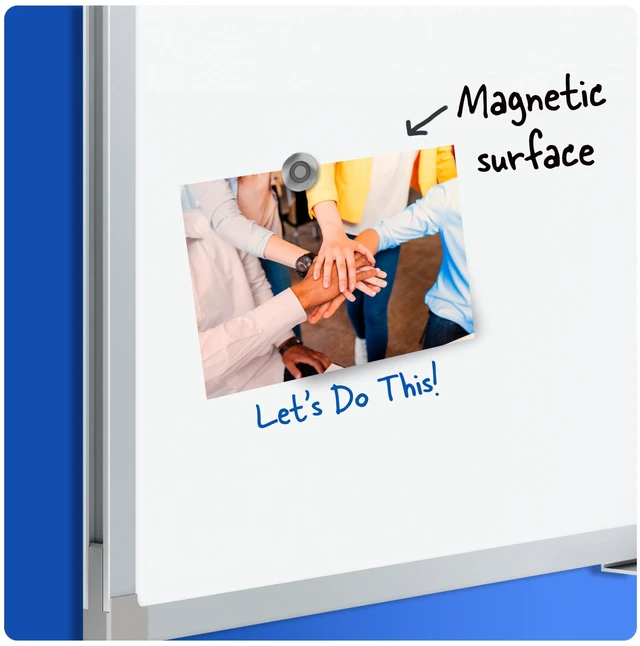 Alt view image 4 of 7 - Dry Erase White Board, 48" x 36" Magnetic Whiteboard for Horizontal or Vertical Mount, White/Silver (SM85357)