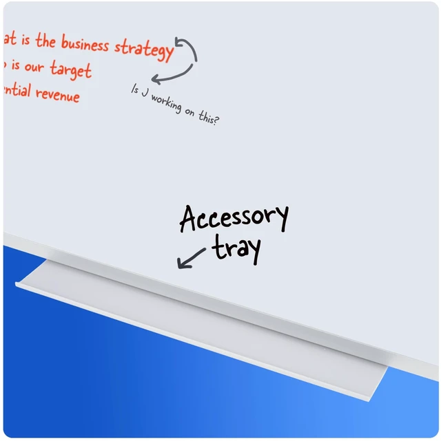 Alt view image 7 of 7 - Dry Erase White Board, 48" x 36" Magnetic Whiteboard for Horizontal or Vertical Mount, White/Silver (SM85357)