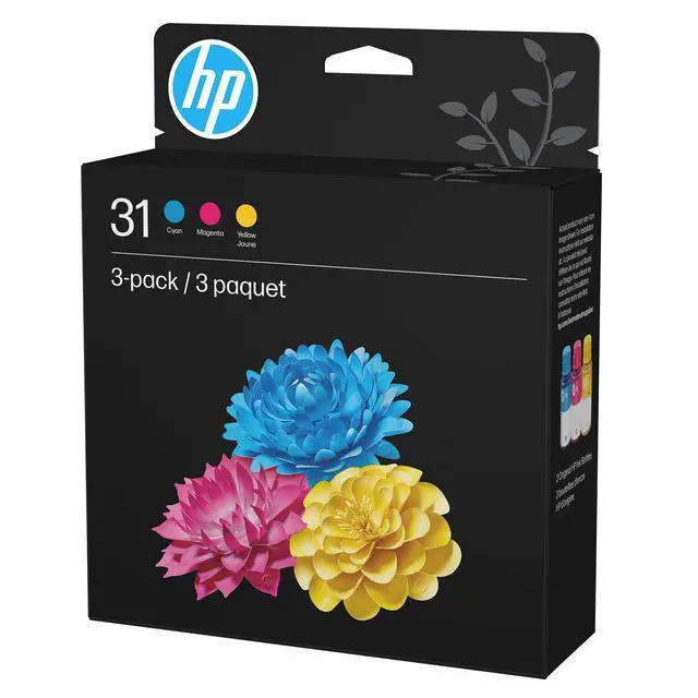 Main image of 31 Cyan, Magenta, Yellow Ink Bottles (3-Pack) | Works with Smart Tank 5000, 6000, 7000 and Smart Tank Plus 500, 600 Series | 9C228AN