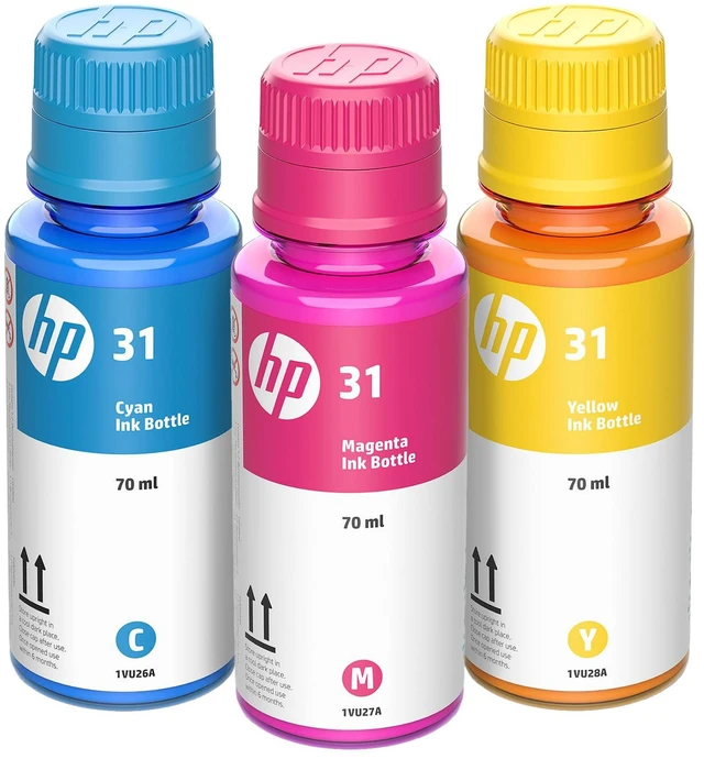 Alt view image 2 of 7 - 31 Cyan, Magenta, Yellow Ink Bottles (3-Pack) | Works with Smart Tank 5000, 6000, 7000 and Smart Tank Plus 500, 600 Series | 9C228AN