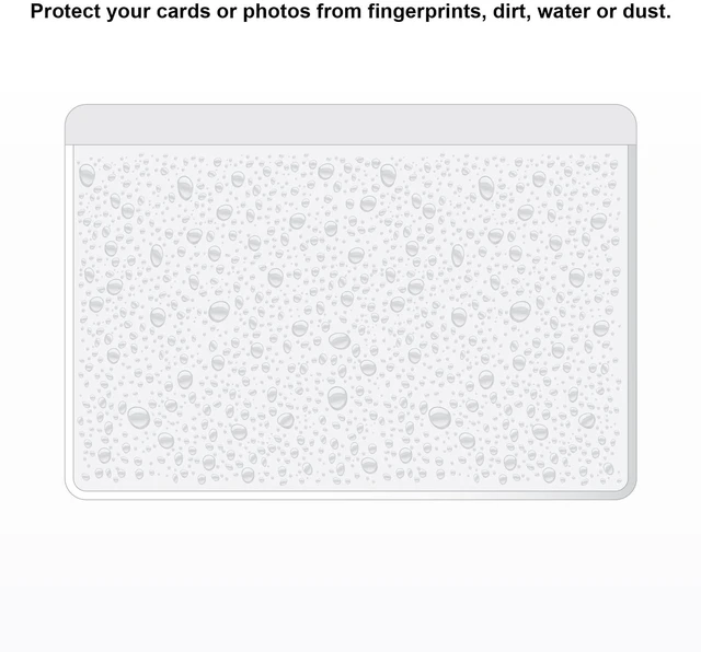 Alt view image 5 of 6 - Clear Adhesive 4" x 6" Index Card Pockets, Labels Holders, 50 Pack Top Open for Loading, Plastic Labels Holders, For Storage Bins and Library Card, Organizing and Protecting Cards, Photos