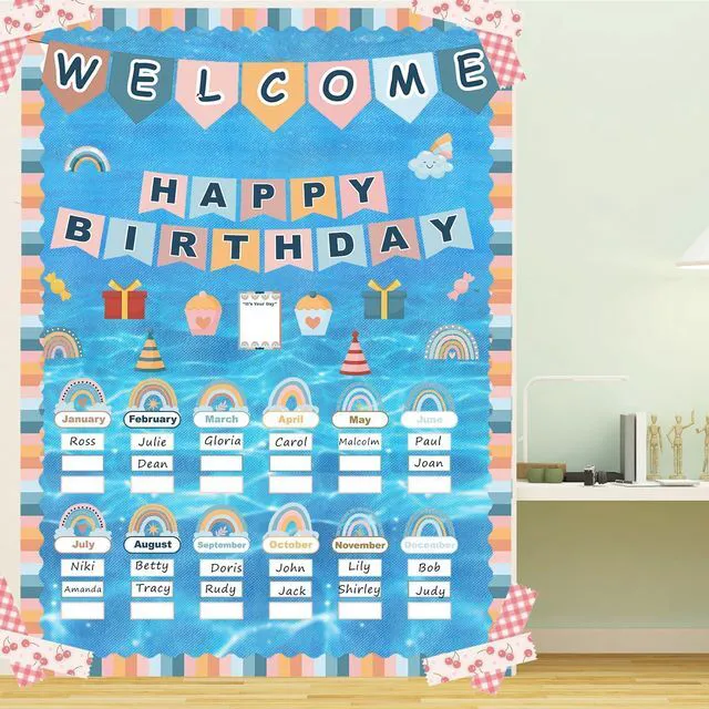 Alt view image 7 of 7 - Ocean Sea Bulletin Board Paper Roll,14.8FTx47IN Large Reusable Waterproof Erasable Classroom Wall Background Backdrop, Fade-Resistant Fabric Wrapping Paper School Decors Teacher Supplies