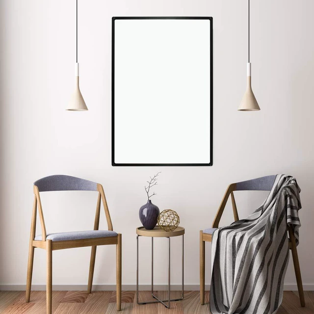 Alt view image 6 of 6 - Magnetic White Board, Dry Erase Board 36 x 24 Inch Black Aluminum Frame Wall Mounted Board for Office Home and School