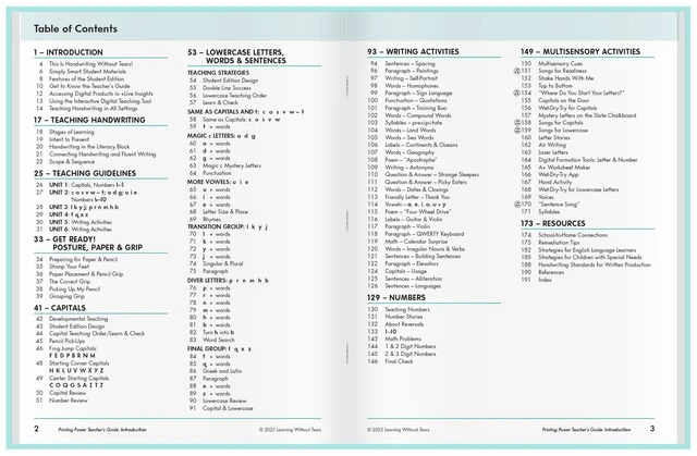 Alt view image 2 of 7 - Printing Power Teacher's Guide, 2nd Grade+ Scripted lessons for Printing Power workbook for Ages 7+, fine motor activities, build school writing readiness