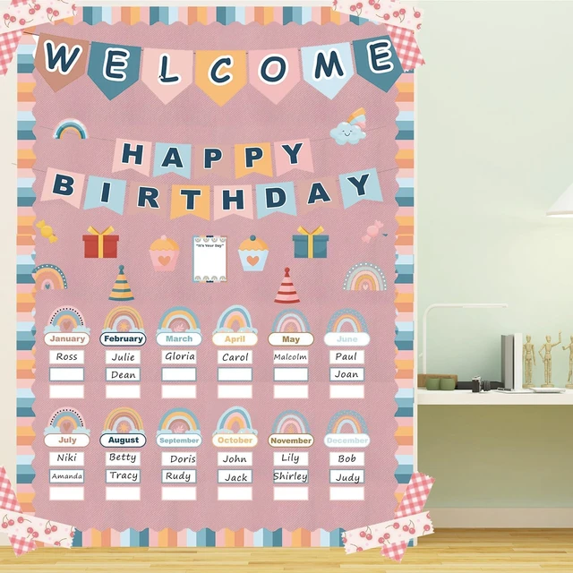 Alt view image 7 of 7 - Pink Bulletin Board Paper Roll,14.8FTx47IN Large Reusable Waterproof Erasable Classroom Wall Background Backdrop, Fade-Resistant Fabric Wrapping Paper School Decors Teacher Supplies