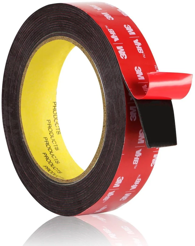 Main image of Double Sided Tape Heavy Duty, Waterproof Mounting Foam Tape, 16.5ft Length, 0.98in Width, High Temperature Resistant Adhesive Tape for Car, LED Strip Light, Office Decor, Uses VHB 5952 Raw Material