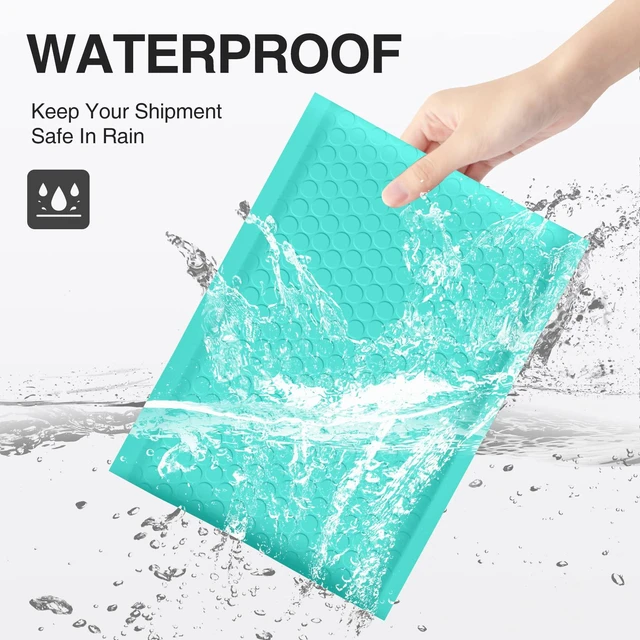 Alt view image 3 of 7 - Bubble Mailers 8.5x12" 25 Pack Usable Size 8.5x11" Teal Shipping Bag Waterproof Self Seal Adhesive Medium Padded Envelopes for Small Business Bulk Bubble Wrap Mailers for Mailing Jewelry Book #2