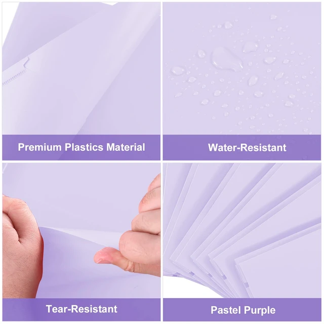 Alt view image 4 of 6 - Plastic Project-Folder with 2 Pockets and 3-Prong Fasteners, for US Letter Size, Bulk Pack Color File-Folder for US Letter Size Papers, Ideal for School & Office, (Pastel Purple)