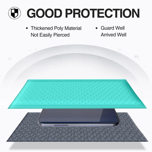 Alt view image 5 of 7 - Bubble Mailers 8.5x12" 25 Pack Usable Size 8.5x11" Teal Shipping Bag Waterproof Self Seal Adhesive Medium Padded Envelopes for Small Business Bulk Bubble Wrap Mailers for Mailing Jewelry Book #2