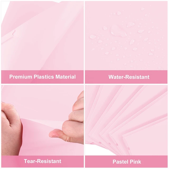 Alt view image 5 of 7 - Plastic Project-Folder with 2 Pockets and 3-Prong Fasteners, for US Letter Size, Bulk Pack Color File-Folder for US Letter Size Papers, Ideal for School & Office, (Pastel Pink)
