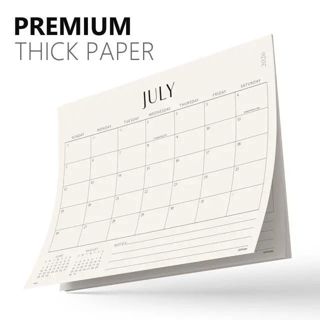 Alt view image 4 of 7 - Desk Calendar 2026-2027 with Protective Mat 14"x10.5" Desk Pad Calendar From July 2026 to December 2027, Desk Blotter Calendar for Easy Planning, Gift for the Holidays, Black