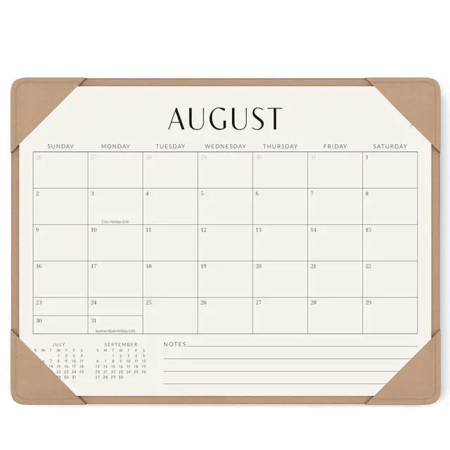 Main image of Desk Calendar 2026-2027 with Protective Mat 14"x10.5" Desk Pad Calendar From August 2026 to December 2027, Desk Blotter Calendar for Easy Planning, Gift for the Holidays, Apricot