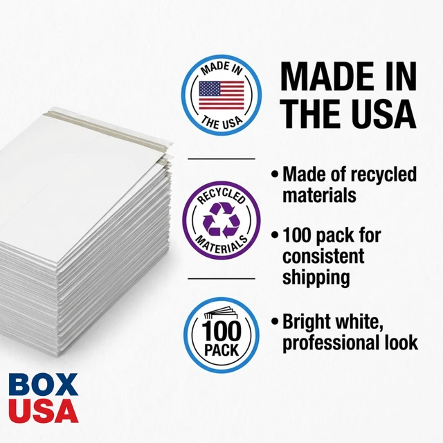 Alt view image 5 of 7 - Rigid Mailers 9" x 12" (100-Pack) - Cardboard Mailer Envelopes for Photos, Documents, Prints - Stay Flat