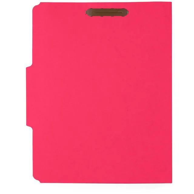 Alt view image 3 of 4 - 50 Red Fastener File Folders, Letter, 1/3 Cut Tab Durable 11pt Red Paper, Reinforced 1/3 Cut Tabs, 2 Prong Fasteners, Medical, Law Client and Office Files