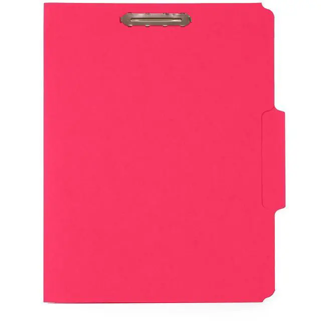 Alt view image 2 of 4 - 50 Red Fastener File Folders, Letter, 1/3 Cut Tab Durable 11pt Red Paper, Reinforced 1/3 Cut Tabs, 2 Prong Fasteners, Medical, Law Client and Office Files