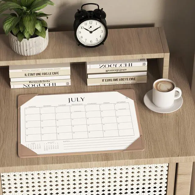 Alt view image 7 of 7 - Desk Calendar 2026-2027 with Protective Mat 14"x10.5" Desk Pad Calendar From August 2026 to December 2027, Desk Blotter Calendar for Easy Planning, Gift for the Holidays, Apricot