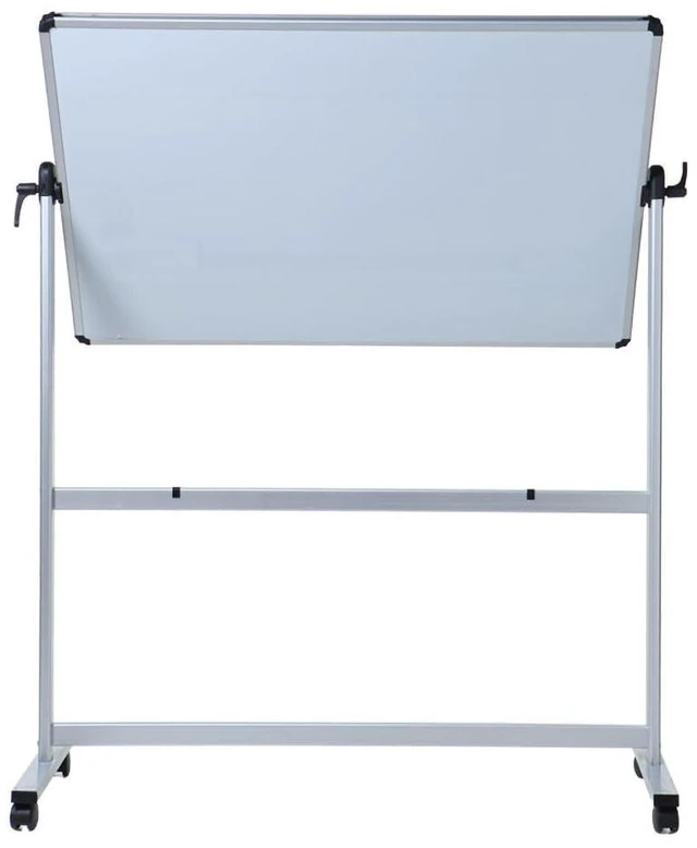 Alt view image 2 of 6 - Double-Sided Magnetic Mobile Whiteboard, 44" x 30" Rolling Dry Erase Board Easel Stand on Wheels with Aluminium Frame for School Office Home