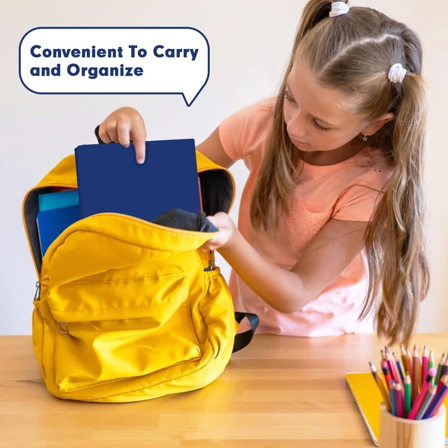 Alt view image 6 of 7 - 30 Pack Plastic 2 Pocket Folders with Prongs, Letter Size Blue Folder Functional Folder Design With Metal Fastener Prongs, Keeps Documents Organized For School, Home And Workplace Filing