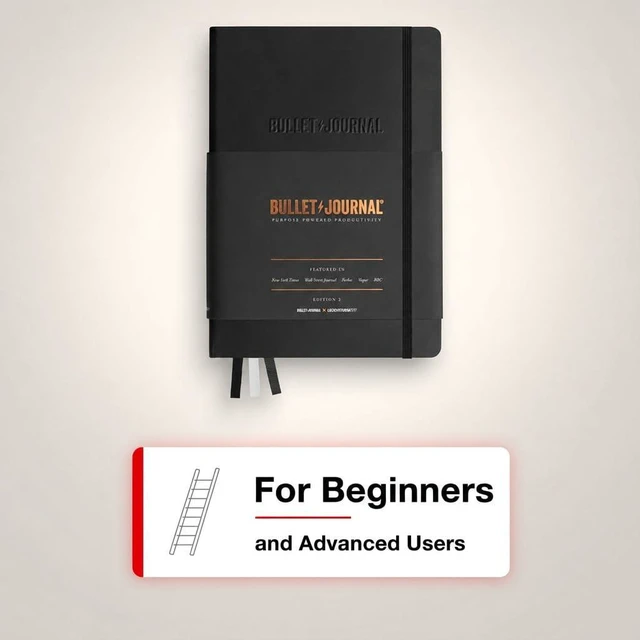Alt view image 7 of 7 - The Official Bullet Journal Edition 2 - Notebook Built for BuJo, Medium A5 204 Pages of 120gsm Paper, With Bujo Pocket Guide (Black)