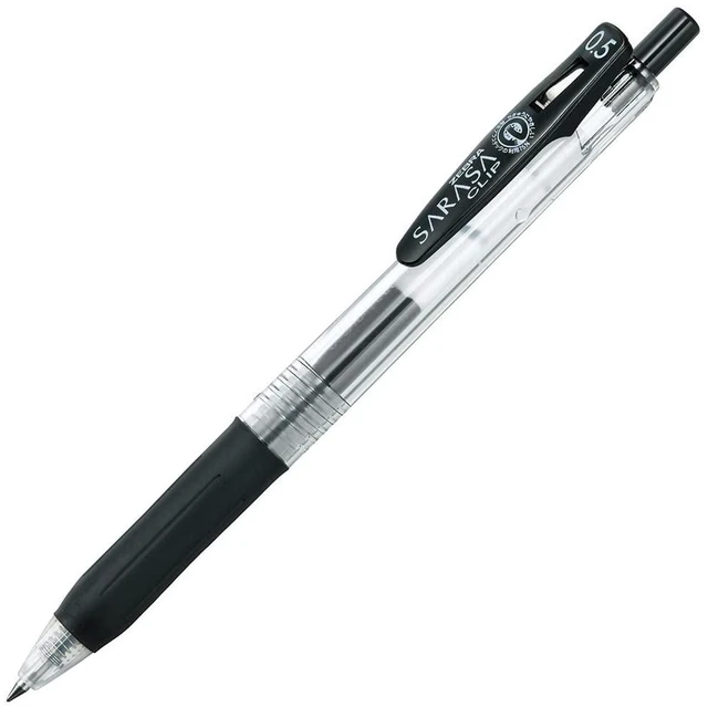 Alt view image 3 of 7 - SARASA Clip Retractable Gel Pen, Black Ink, 0.5mm, 12-Pack Fine Point Tip, Water Based Ink, 75% Recycled Materials, Ideal for Journaling, Planners, School and Office Supplies (47310)