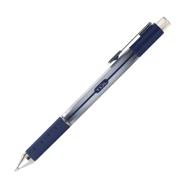 Alt view image 2 of 4 - Gel Pens, Retractable, Medium Point, 0.7 mm, Gray Barrel, Blue Ink, Pack Of 12