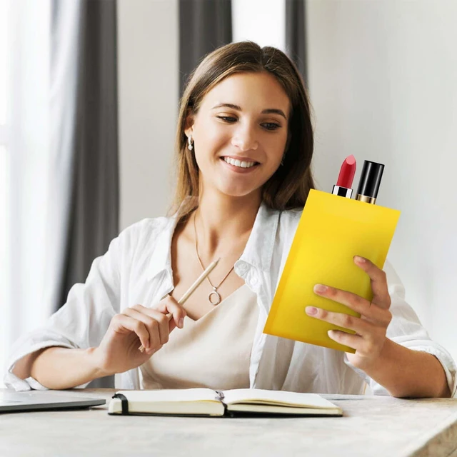 Alt view image 6 of 6 - Kraft bubble mailers 3.5x5 Inch 100 Pack,Self-Sealing Paper Envelopes for Packaging,Strong Adhesion Envelope Mailers, Small Waterproof Cushioned Padded Shipping Bags Yellow #0000