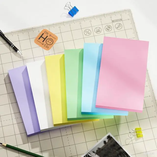 Alt view image 6 of 7 - 600 PCS 3x5 Index Cards Blank Study Flashcards 3x5 Colored Note Cards Bulk Colorful Flashcards Study Cards Blank Flash Cards 3 by 5 Index Card Cue Notecards Receipt Note Card for School Office Home